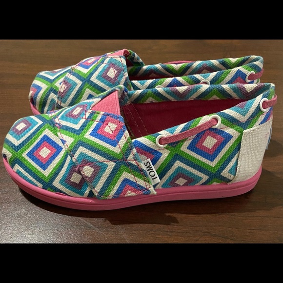 TOMS size T11 toddler girl multicolor - Picture 2 of 5